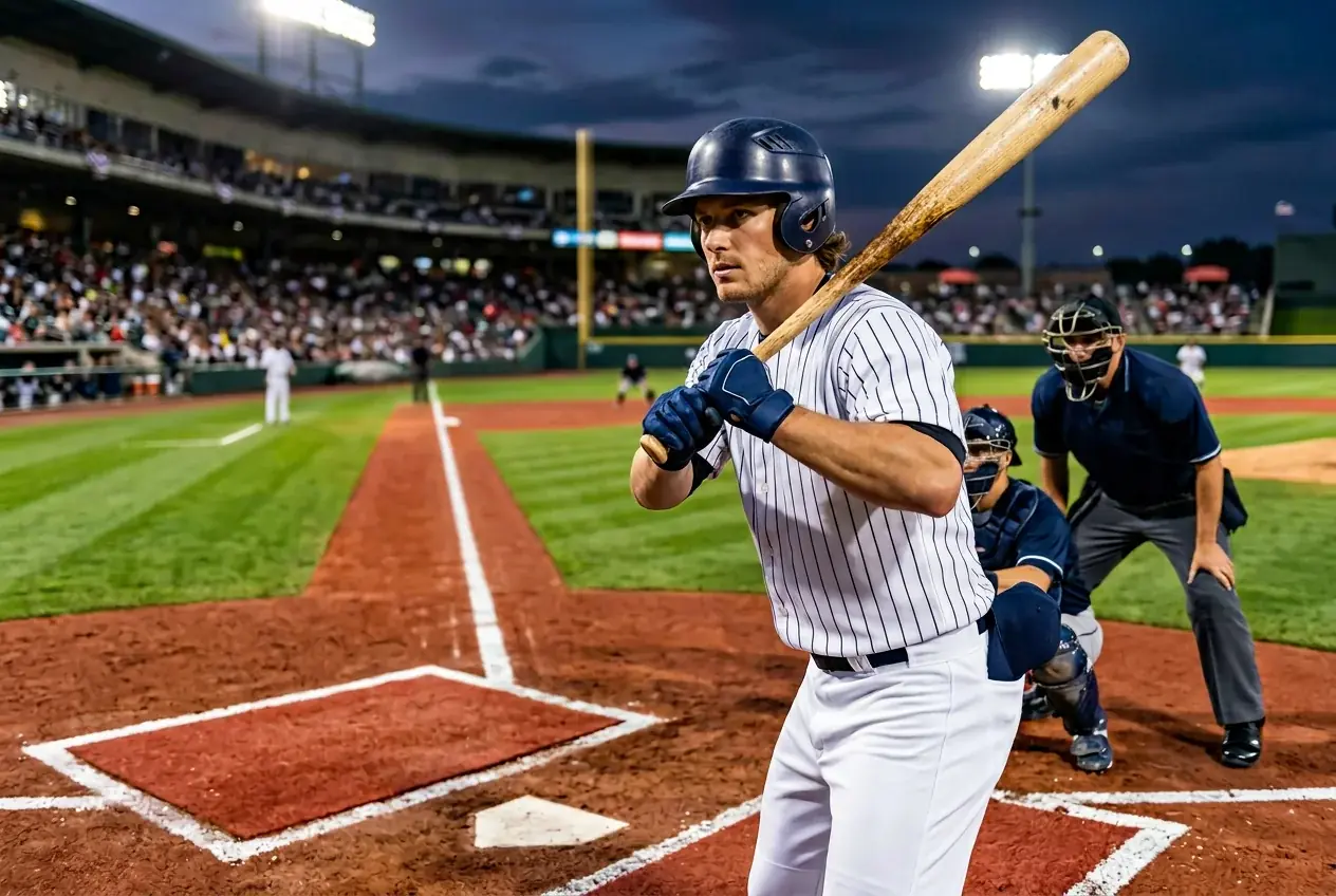 MLB-Spieler europäischer Herkunft im Trikot auf dem Spielfeld während eines Saisonspiels